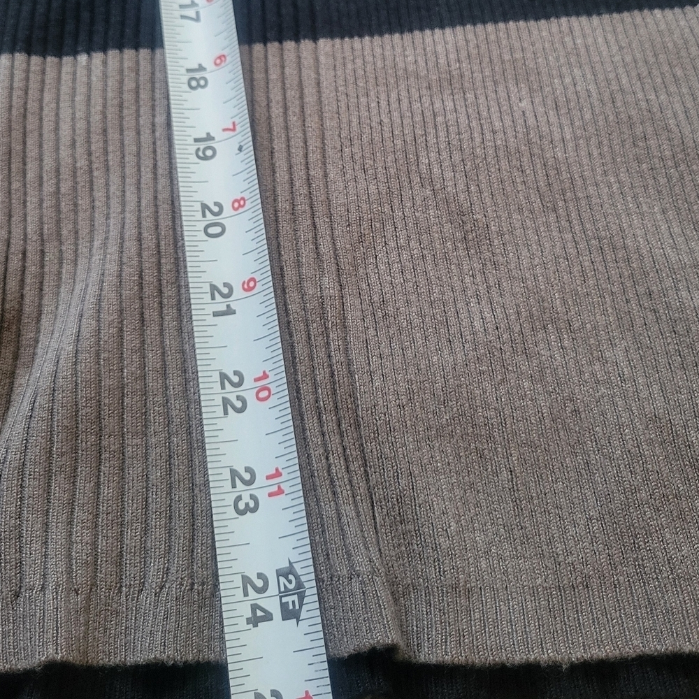 Style & Co Colorblock Turtleneck Sweater - Black, Cream, and Brown - Picture 7 of 11